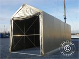 Carpa grande de almacén PRO XL 4x10x3,5x4,59m, PVC, Gris Carpa grande de almacén PRO XL 4x10x3,5x4,59m, PVC, Gris