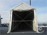 Carpa grande de almacén PRO XL 4x10x3,5x4,59m, PVC, Gris Carpa grande de almacén PRO XL 4x10x3,5x4,59m, PVC, Gris