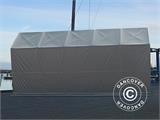 Carpa grande de almacén PRO XL 4x10x3,5x4,59m, PVC, Gris Carpa grande de almacén PRO XL 4x10x3,5x4,59m, PVC, Gris