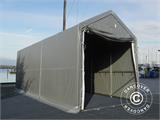 Carpa grande de almacén PRO XL 4x10x3,5x4,59m, PVC, Gris Carpa grande de almacén PRO XL 4x10x3,5x4,59m, PVC, Gris