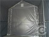 Carpa grande de almacén PRO XL 4x10x3,5x4,59m, PVC, Gris Carpa grande de almacén PRO XL 4x10x3,5x4,59m, PVC, Gris