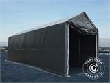Tenda de armazenagem PRO XL 4x12x3,5x4,59m, PVC, Cinza