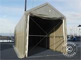 Tente de Stockage PRO XL 4x12x3,5x4,59m, PVC, Gris Tente de Stockage PRO XL 4x12x3,5x4,59m, PVC, Gris