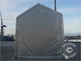 Tenda de armazenagem PRO XL 4x12x3,5x4,59m, PVC, Cinza