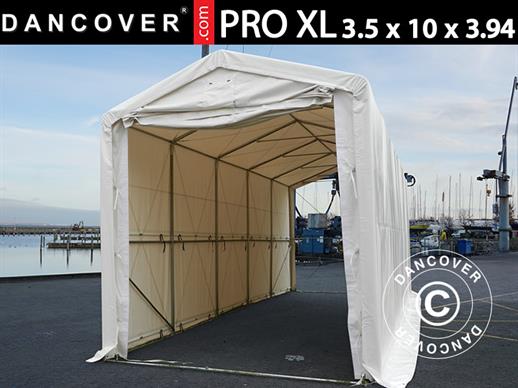 Noliktavas telts PRO XL 3,5x10x3,3x3,94m, PVC, Balts