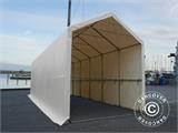 Opslagtent PRO XL 4x10x3,5x4,59m, PVC, Wit