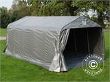 Garagem portátil PRO 3,6x6x2,7m em PE com cobertura de solo, Cinza Garagem portátil PRO 3,6x6x2,7m em PE com cobertura de solo, Cinza