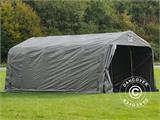 Carpa garaje PRO 3,6x6x2,7m PE con cubierta para suelo, Gris