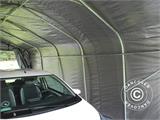 Zeltgarage PRO 3,6x6x2,7m PE mit Bodenplane, grau