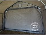 Tenda garage PRO 3,6x6x2,7m PE con copertura del terreno, Grigio