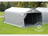 Tenda garage PRO 3,6x6x2,7m PVC con copertura del terreno, Grigio