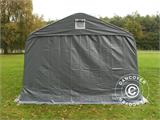 Tente abri garage PRO 3,6x6x2,7m PVC avec couvre-sol, Gris