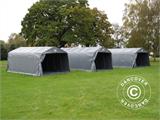 Tenda garage PRO 3,6x6x2,7m PVC con copertura del terreno, Grigio