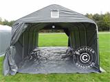 Tenda garage PRO 3,6x6x2,7m PVC con copertura del terreno, Grigio