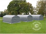 Tenda garage PRO 3,6x6x2,7m PVC con copertura del terreno, Grigio