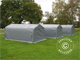 Portable garage PRO 3.6x6x2.7 m PVC with ground cover, Grey