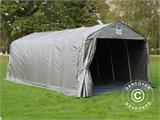 Carpa garaje PRO 3,6x7,2x2,68m PE con cubierta para suelo, Gris