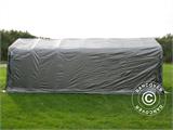 Carpa garaje PRO 3,6x7,2x2,68m PE con cubierta para suelo, Gris