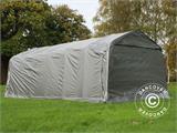 Portable garage PRO 3.6x7.2x2.68 m PE with ground cover, Grey