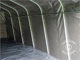 Carpa garaje PRO 3,6x7,2x2,68m PE con cubierta para suelo, Gris