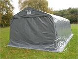 Portable garage PRO 3.6x7.2x2.68 m PVC with ground cover, Grey Portable garage PRO 3.6x7.2x2.68 m PVC with ground cover, Grey