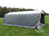 Zeltgarage PRO 3,6x7,2x2,68m PVC mit Bodenplane, Grau