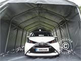 Portable garage PRO 3.6x7.2x2.68 m PVC with ground cover, Grey Portable garage PRO 3.6x7.2x2.68 m PVC with ground cover, Grey
