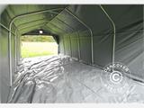 Zeltgarage PRO 3,6x7,2x2,68m PVC mit Bodenplane, Grau