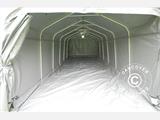 Zeltgarage PRO 3,6x7,2x2,68m PVC mit Bodenplane, Grau