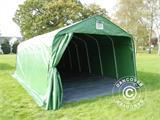 Portable garage PRO 3.6x7.2x2.68 m PVC with ground cover, Green