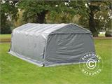 Tente abri garage PRO 3,6x8,4x2,7m PVC avec couvre-sol, Gris