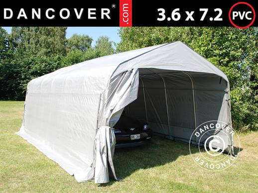 Tenda garage PRO 3,6x7,2x2,68m PVC, Grigio