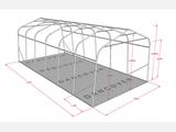 Carpa para ganado 3,6x7,2x2,68m, PVC, Gris