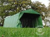 Abri pour bétail 3,6x8,4x2,68m, PVC, Vert Abri pour bétail 3,6x8,4x2,68m, PVC, Vert