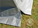 Abrigo para animais 3,6x8,4x2,68m, PE, Cinza