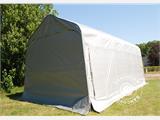 Tente Abri Garage PRO 3,77x7,3x3,18m PE, Gris Tente Abri Garage PRO 3,77x7,3x3,18m PE, Gris