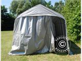 Tente Abri Garage PRO 3,77x7,3x3,18m PE, Gris Tente Abri Garage PRO 3,77x7,3x3,18m PE, Gris