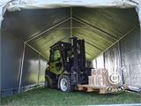 Opslagtent PRO 4x8x2,5x3,6m, PVC, Grijs