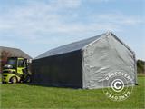 Opslagtent PRO 4x8x2,5x3,6m, PVC, Grijs