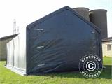 Carpa grande de almacén PRO 4x8x2,5x3,6m, PVC, Gris Carpa grande de almacén PRO 4x8x2,5x3,6m, PVC, Gris