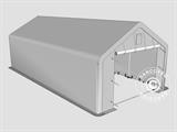 Carpa grande de almacén PRO 4x8x2,5x3,6m, PVC, Gris Carpa grande de almacén PRO 4x8x2,5x3,6m, PVC, Gris