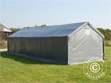 Carpa grande de almacén PRO 4x12x2x3,1m, PVC, Gris