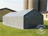 Tenda de armazenagem PRO 4x12x2x3,1m, PVC, Cinza