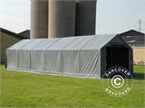 Tenda de armazenagem PRO 4x12x2x3,1m, PVC, Cinza