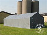 Tenda de armazenagem PRO 4x12x2x3,1m, PVC, Cinza