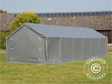 Opslagtent PRO 4x12x2x3,1m, PVC, Grijs