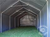 Capannone tenda PRO 4x12x2x3,1m, PVC, Grigio