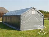 Carpa grande de almacén PRO 4x12x2x3,1m, PVC, Gris