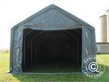 Tenda de armazenagem PRO 4x12x2x3,1m, PVC, Cinza