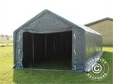 Opslagtent PRO 4x12x2x3,1m, PVC, Grijs